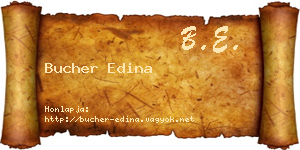 Bucher Edina névjegykártya