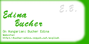 edina bucher business card